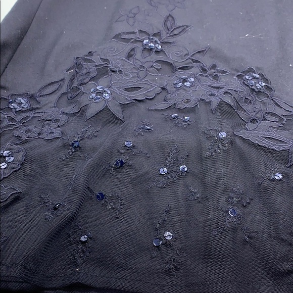 Vintage A-line wool blend skirt with lace detail - Picture 2 of 6